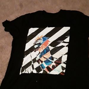 Black Bleach x Off white collab anime shirt